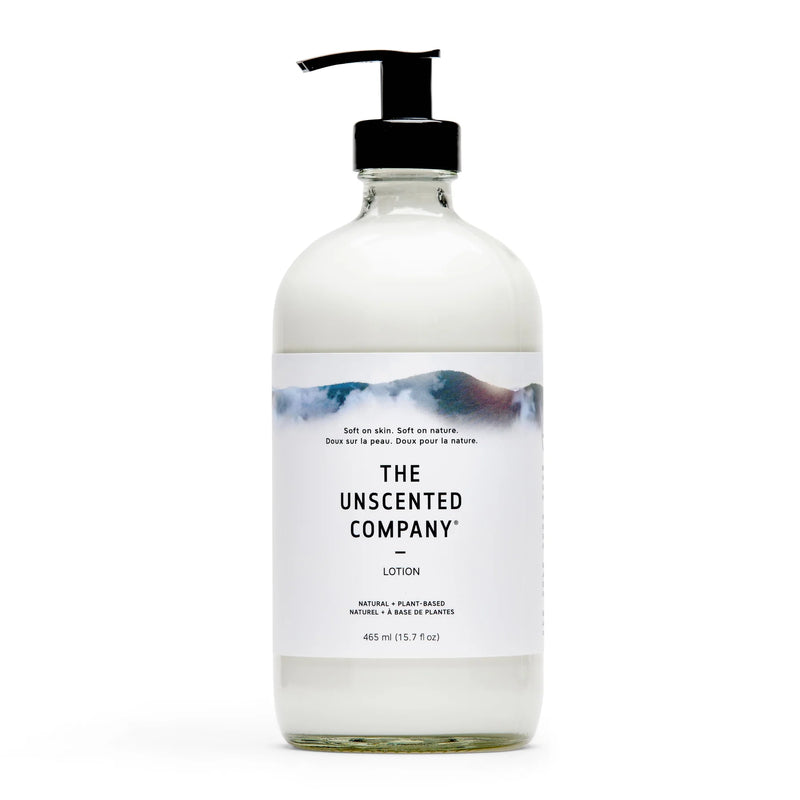 THE UNSCENTED COMPANY LOTION GLASS BOTTLE